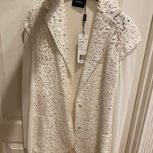 Akris laser cut silk trim jacket